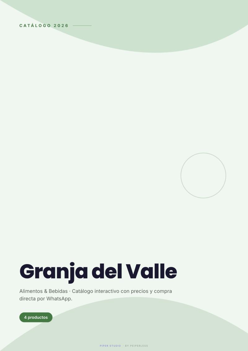 Portada del catálogo Granja del Valle