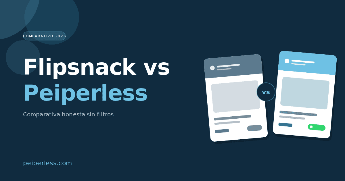 Flipsnack vs Peiperless: comparativa honesta 2026